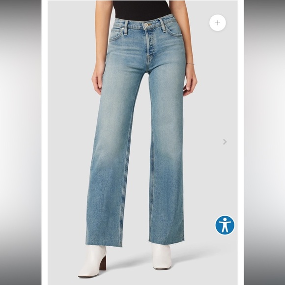 Hudson High Rise Wide Leg Jeans - Picture 1 of 11